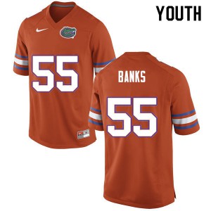 Youth #55 Noah Banks Florida Gators College Football Jerseys Orange 493917-919