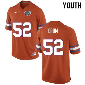 Youth #52 Quaylin Crum Florida Gators College Football Jerseys Orange 304642-733
