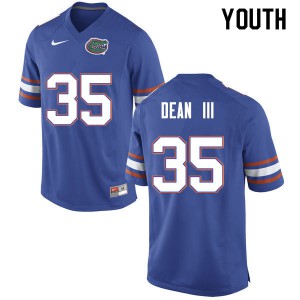 Youth #35 Trey Dean III Florida Gators College Football Jerseys Blue 858678-657