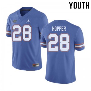 Jordan Brand Youth #28 Ty'Ron Hopper Florida Gators College Football Jerseys Blue 305741-657
