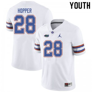 Jordan Brand Youth #28 Ty'Ron Hopper Florida Gators College Football Jerseys White 382740-913