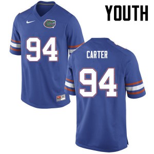 Youth Florida Gators #94 Zachary Carter College Football Blue 421438-483
