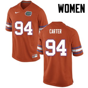 Women Florida Gators #94 Zachary Carter College Football Orange 787948-608