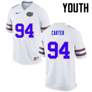 Youth Florida Gators #94 Zachary Carter College Football White 462364-687